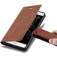 Funda Libro Para Huawei P8 Lite 2015 En Marron Capuchino - Cubierta Proteccion Con Cierre Magnetico, Tarjetero Y Funcion De Suporte - Etui Case Cover Carcasa