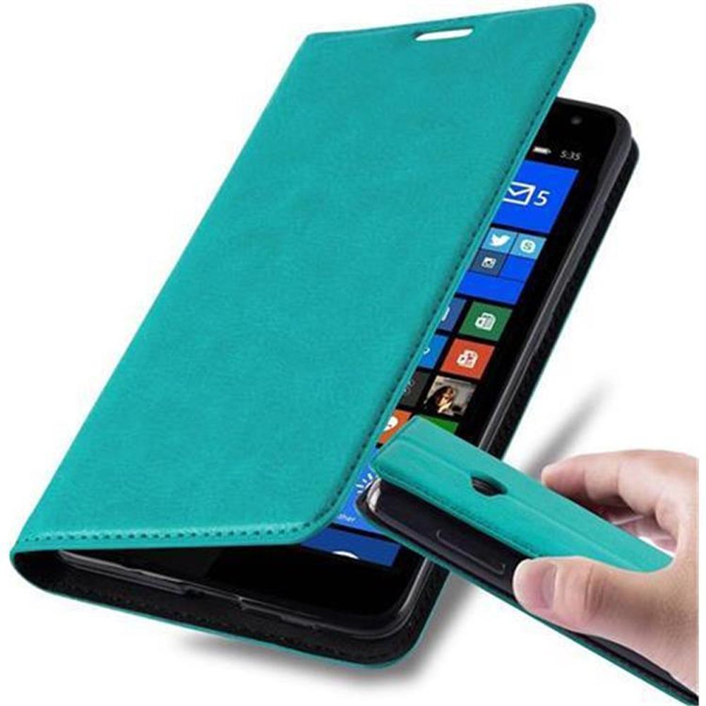 Cadorabo Funda Libro para Nokia Lumia 535 en TURQUESA PETRO