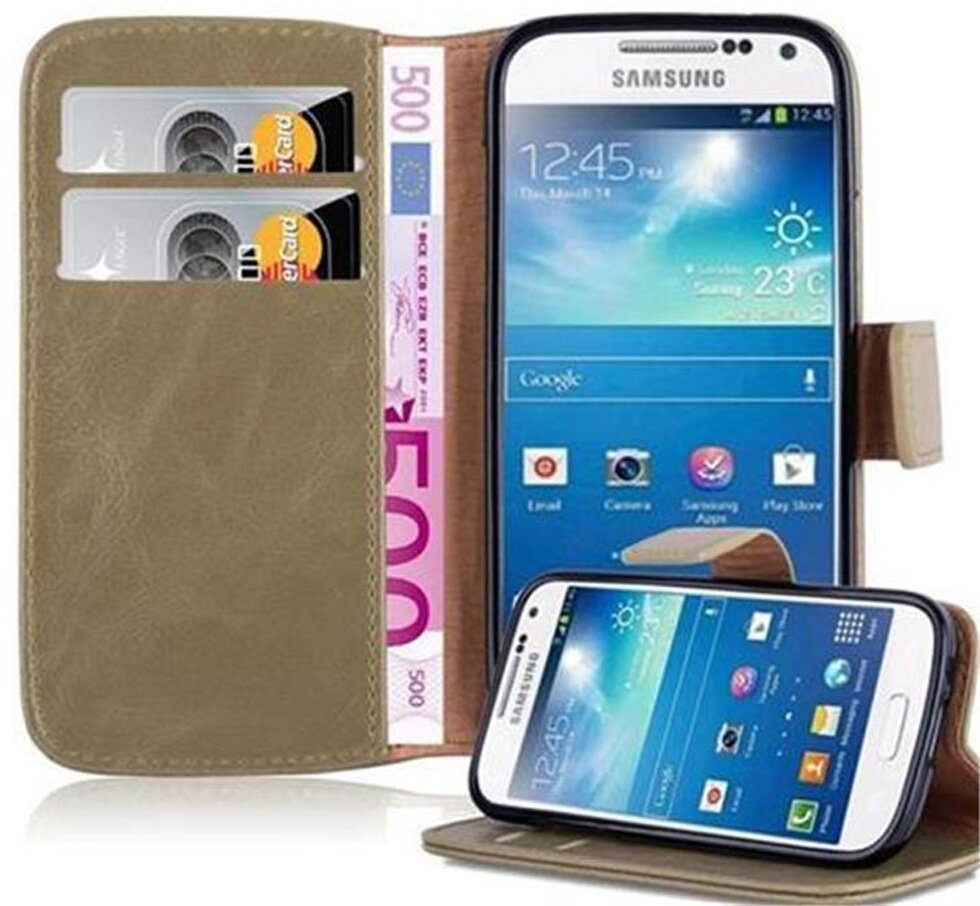 Cadorabo Funda Libro para Samsung Galaxy S4 MINI en MARRoN