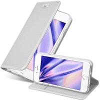 Funda Libro Para Apple Iphone 6 Plus / Iphone 6S Plus En Classy Plateado - Cubierta Proteccion Con Cierre Magnetico, Tarjetero Y Funcion De Suporte - Etui Case Cover Carcasa