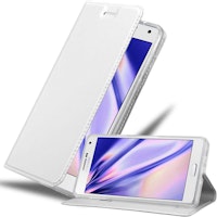 Funda Libro Para Samsung Galaxy A7 2015 En Classy Plateado - Cubierta Proteccion Con Cierre Magnetico, Tarjetero Y Funcion De Suporte - Etui Case Cover Carcasa