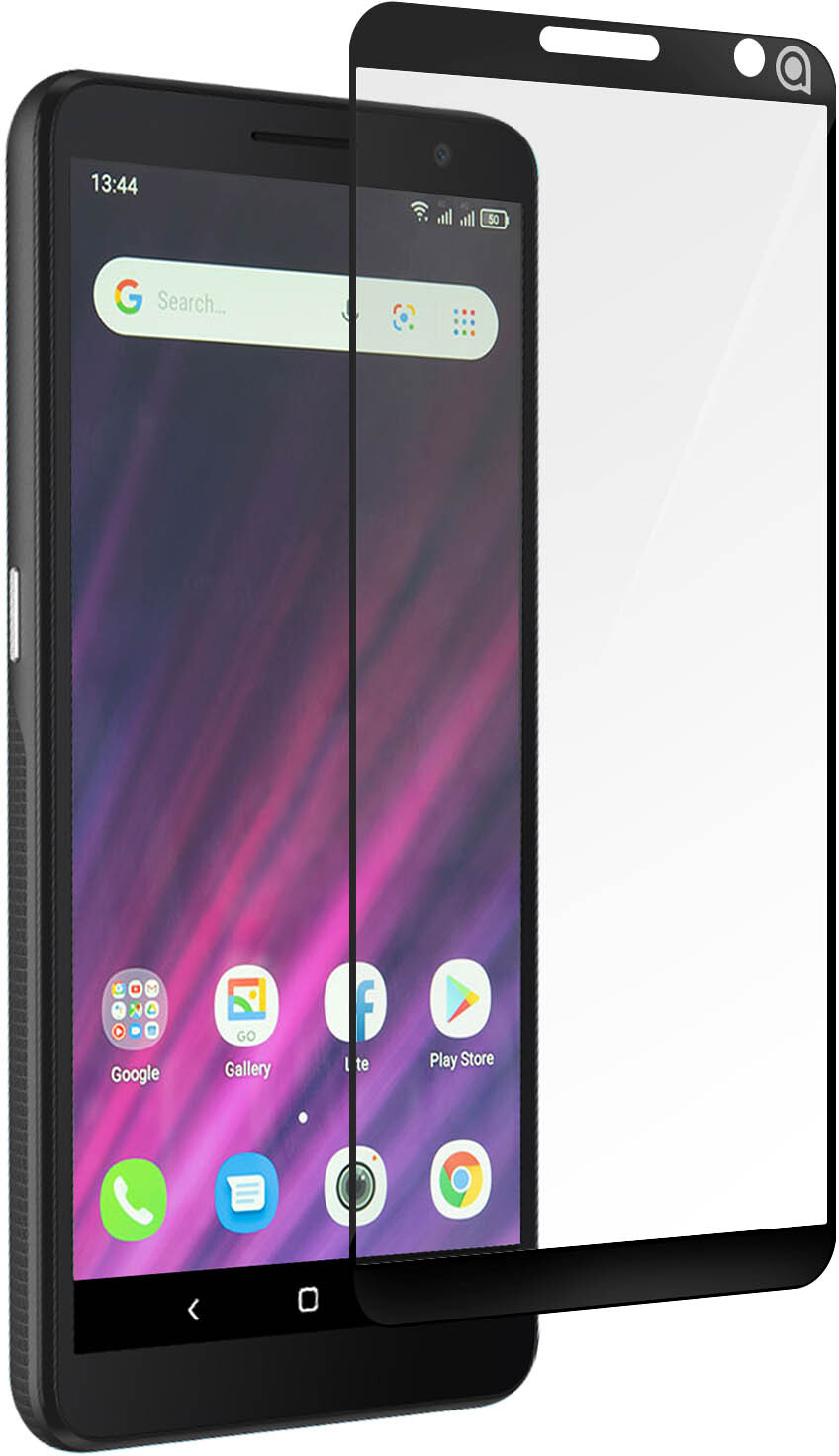 Alcatel Protector 1B Cristal templado Oficial - Marco Negr