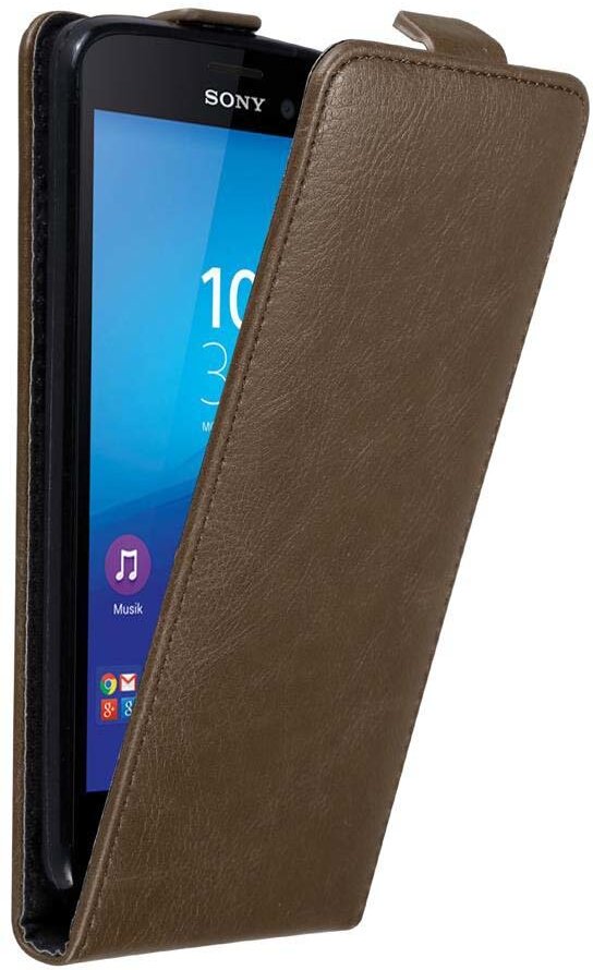 Cadorabo Funda para Sony Xperia M4 AQUA in MARRoN CAFe - Cu