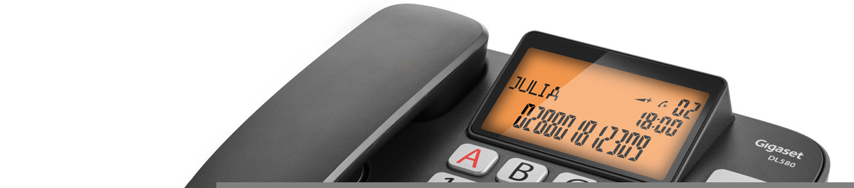 Gigaset DL 580 teléfono Teléfono analógico Negro Identificador de llamadas