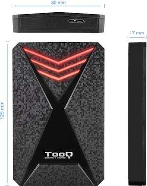 Tooq TooQ TQE-2550RGB caja para disco duro externo 2.5"