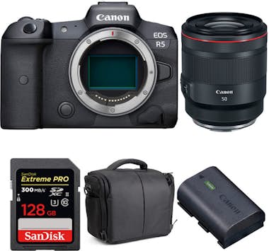 Canon EOS R5 + RF 50mm f/1.2L USM + SanDisk 128GB UHS-II