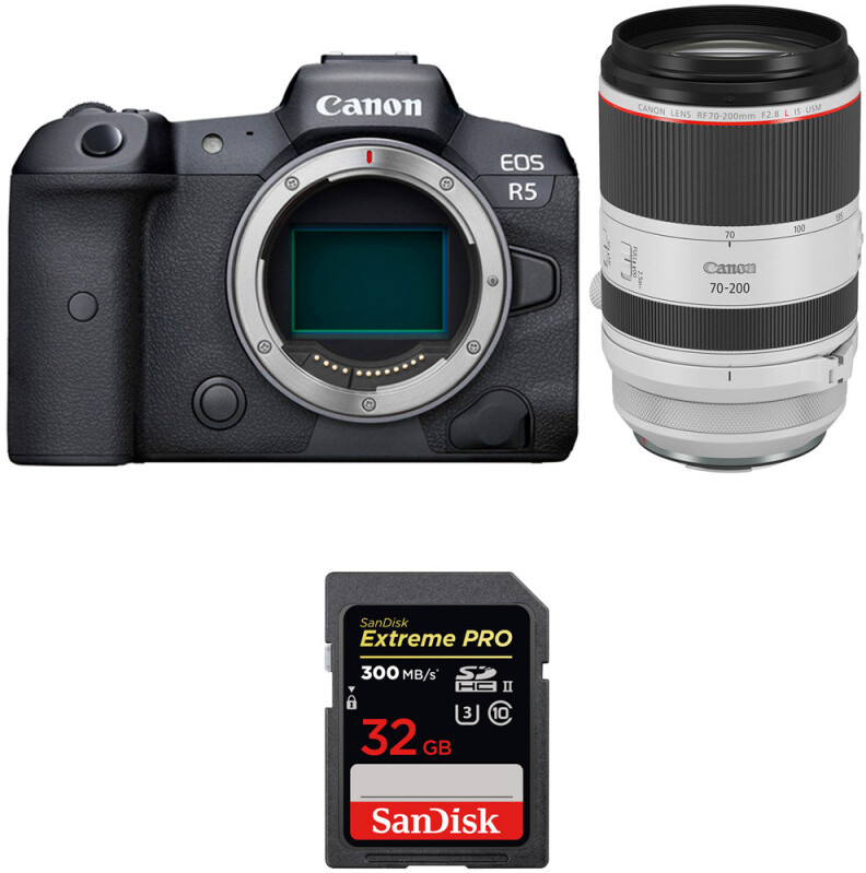 Canon EOS R5 + RF 70-200mm f/2.8L IS USM + SanDisk 32GB