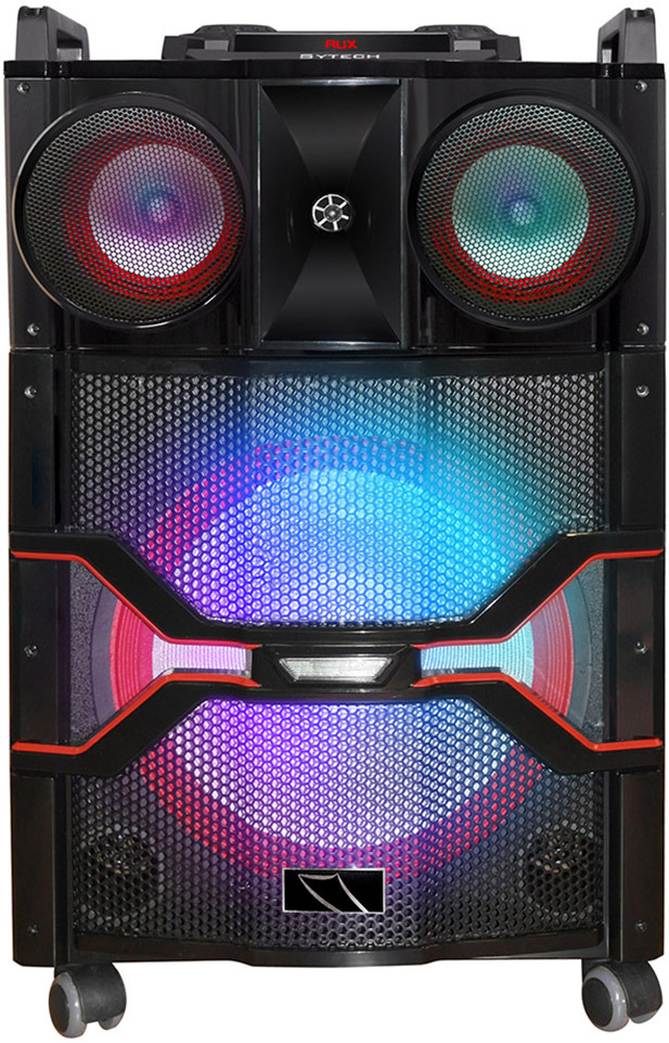 SYTECH Altavoz Profesional Serie DJ, Bluetooth, 100W / RMS, USB, SD, FM, EQ, LED