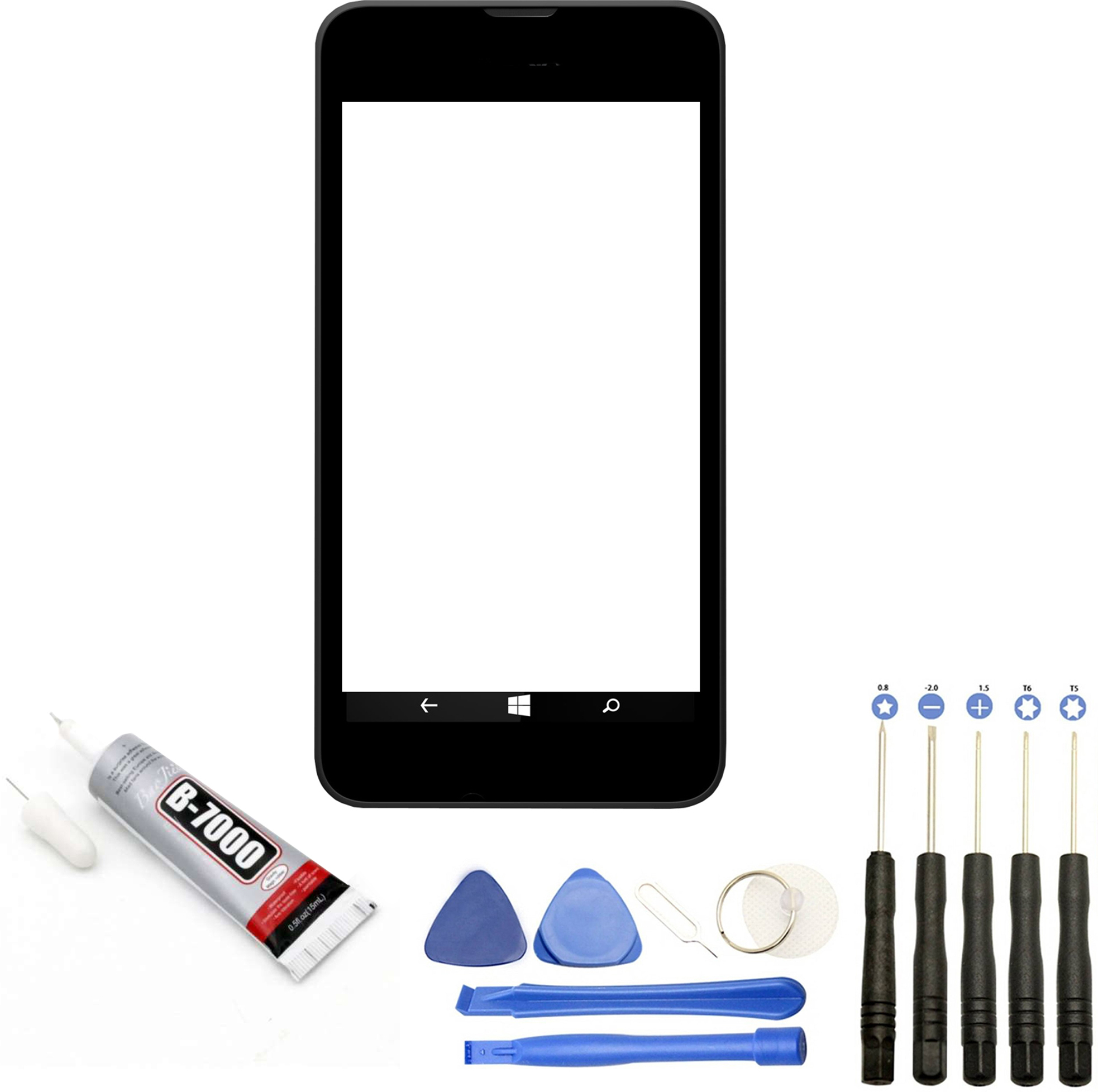 JUANIO Vidrio pantalla táctil compatible con Nokia Lumia