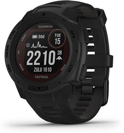 Garmin Instinct Solar Tactical Edition MIP Negro GPS (satélite)