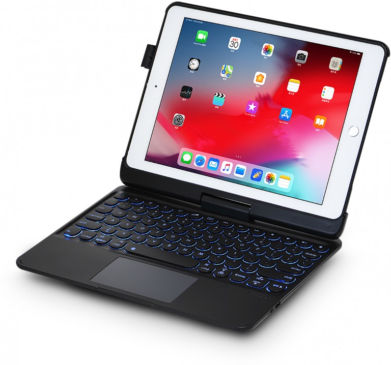 Urbanfactory Folio Ipad 102 clavier factory lumee 360 ° negro bluetooth