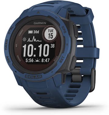 Garmin Instinct Solar reloj gps resistente con carga azul deportivo 45 mm 0.9 bluetooth ant+ 16gb 10 atm desportivo