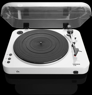 Lenco L-85 Tocadiscos de tracción por correa Blanco