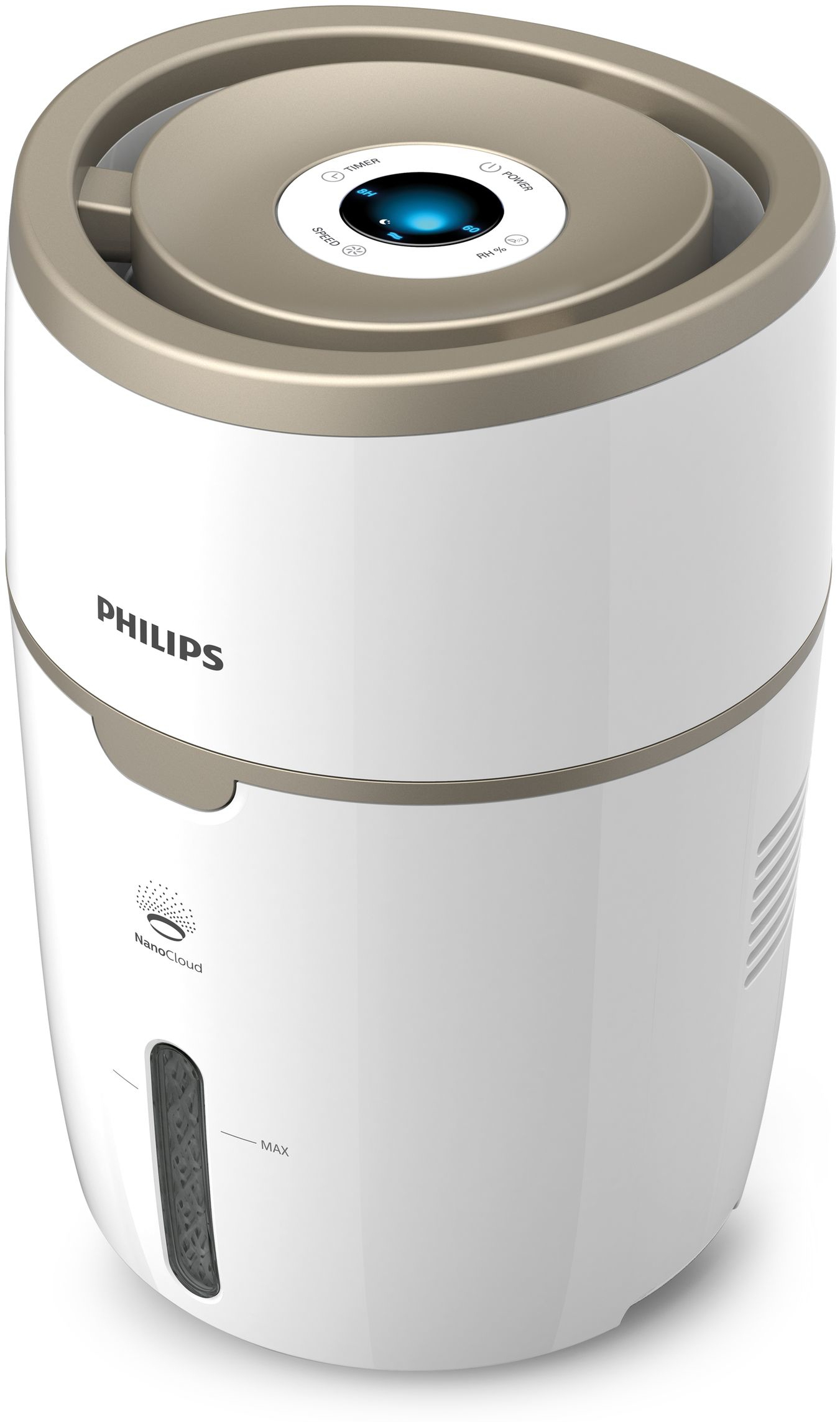 Philips Serie 2000 humidificador de aire ambientador 44m² nanocloud 2 velocidades modo sueño tanque 4l hu481610 4