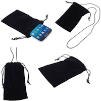 Funda para Samsung Galaxy A6s (2018) con Colgante de Cuello y Cierre por Lazo Tela Paño Suave