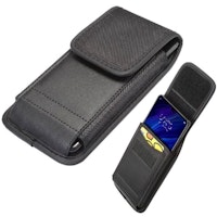 Funda Cinturon Para Infinix Smart Con Tarjetero Diseno En Piel Y Nylon Vertical