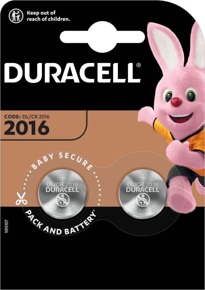 Duracell 2016 Batería de un solo uso CR2016 Litio