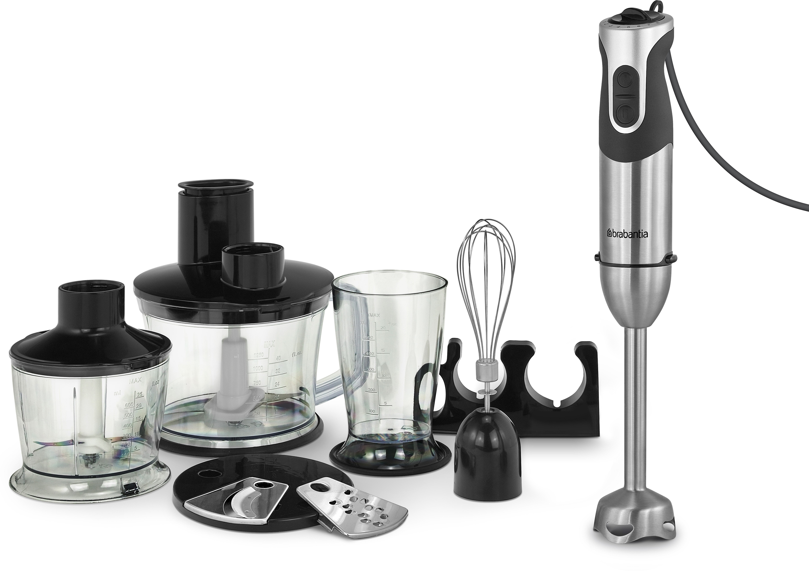 Brabantia Bbek1063 Juego de licuadora barra set batidora brazo plateado 1000