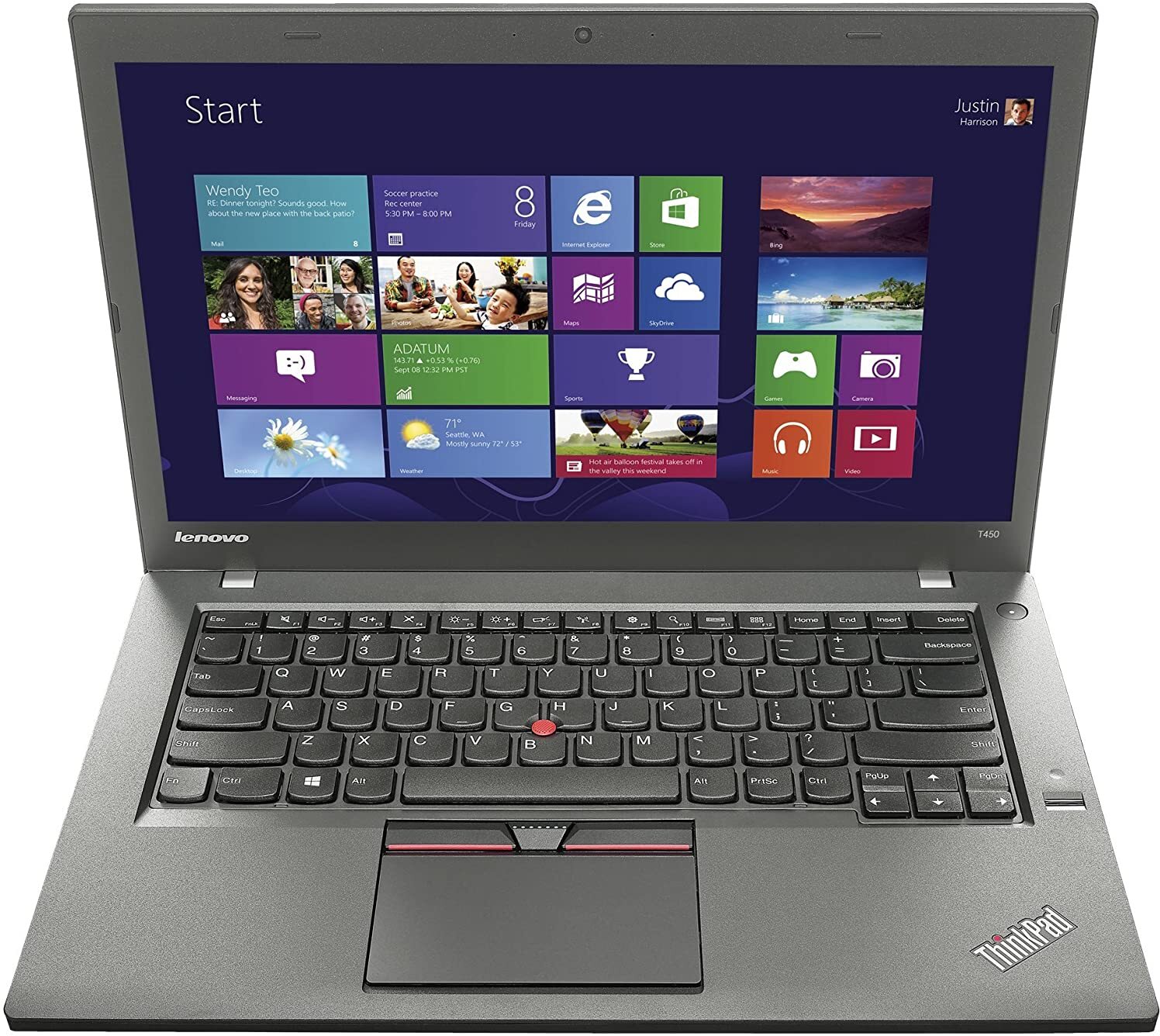 Lenovo ThinkPad T450, Intel Core i5-4300U, 16GB RAM, 256G