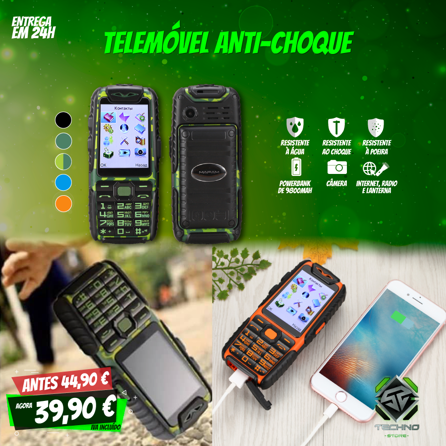 OEM Teléfono Antichoque - Negro