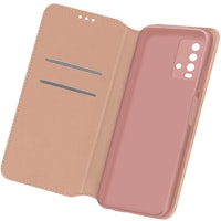Funda Xiaomi Redmi 9T Libro Billetera F. Soporte Oro Rosa