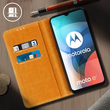 Avizar Funda Motorola Moto E7 Tarjetero Soporte Vídeo Cue