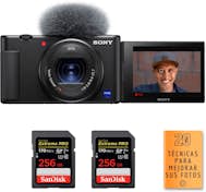 Sony ZV-1 Negro + 2 SanDisk 256GB Extreme PRO UHS-I SDX