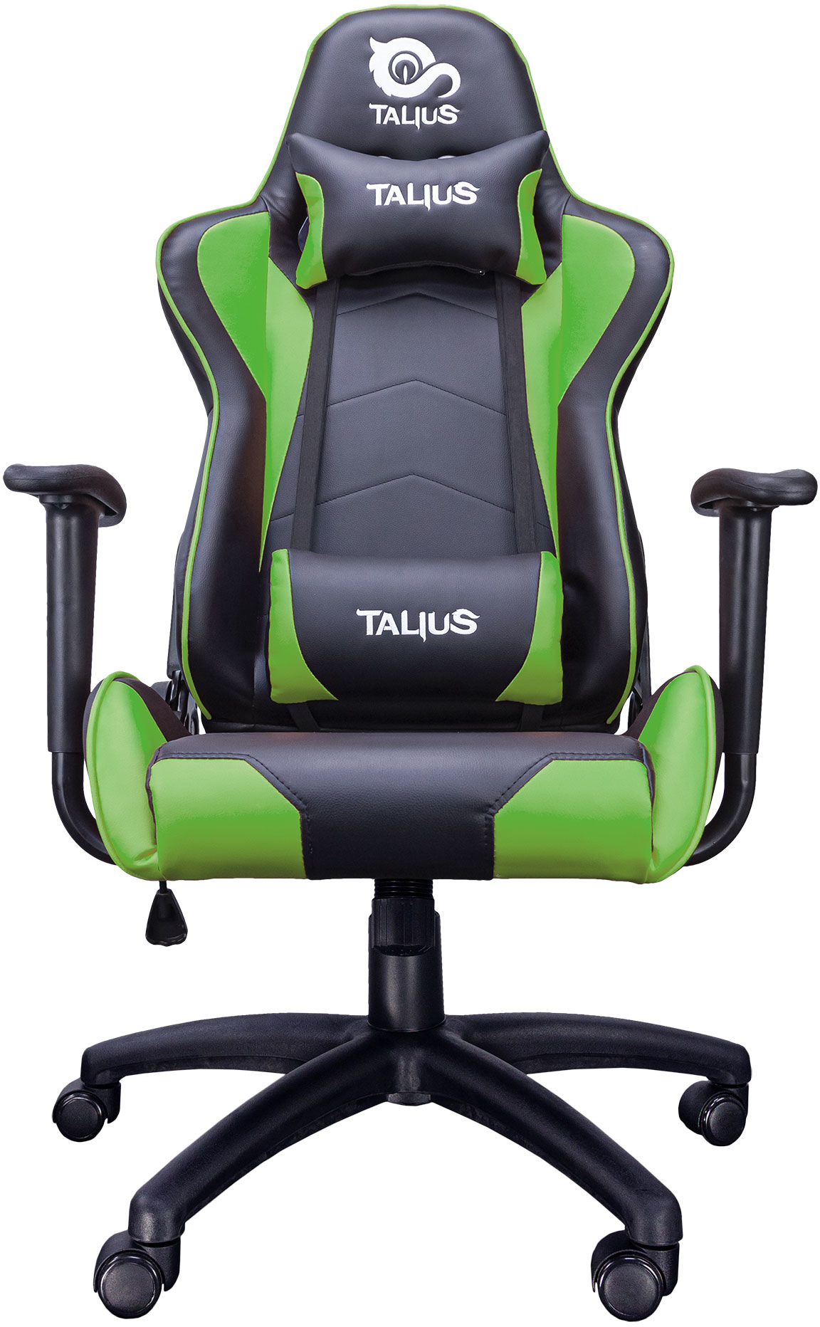 Silla Gaming Talius gecko v2 basculante negra y verde talgeckogrn 1200 kg brazos fijo nueva profesional color espuma alta densidad ruedas nylon gas clase 4. ideal para juegos oficina escritorio