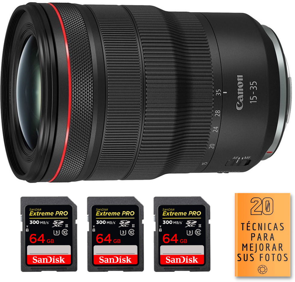 Canon RF 15-35mm f/2.8L IS USM + 3 SanDisk 64GB Extreme