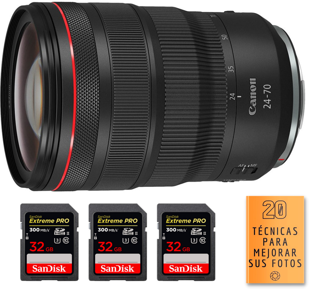 Canon RF 24-70 mm f/2,8L IS USM + 3 SanDisk 32GB Extreme