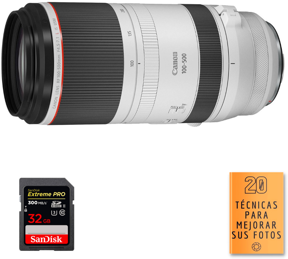 Canon RF 100-500mm f/4.5-7.1L IS USM + 1 SanDisk 32GB Ex