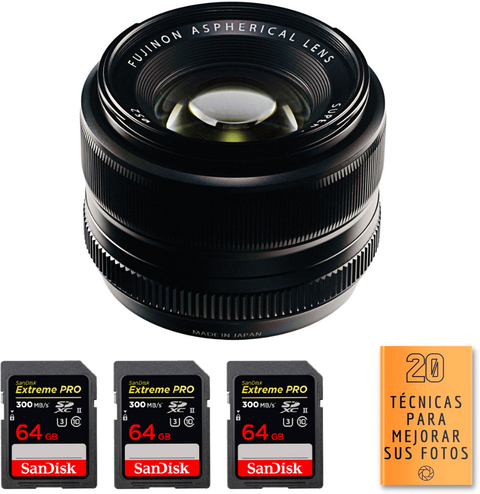 FujiFilm Fujifilm XF 35mm f1.4 R + 3 SanDisk 64GB UHS-II 30