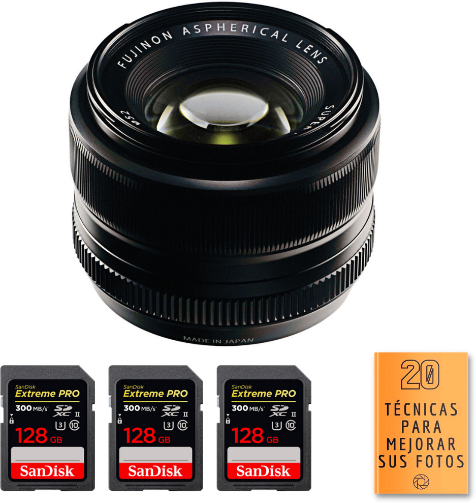 FujiFilm Fujifilm XF 35mm f1.4 R + 3 SanDisk 128GB UHS-II 3