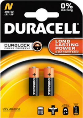 Duracell Pilas Alcalinas e90 lr1 2 unidades mn9100 k2 especiales n de 15 v paquete e90lr1 diseñadas para su uso en linternas calculadoras y luces 203983