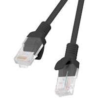 Lanberg PCU5-10CC-0100-BK cable de red Negro 1 m Cat5e U/UTP (UTP)