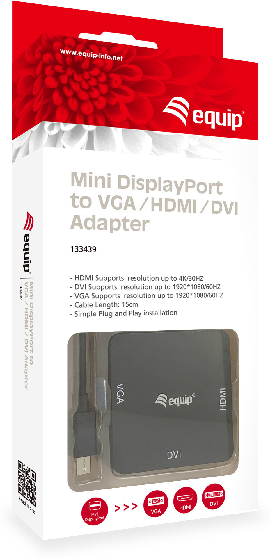 Equip Equip 133439 adaptador de cable de vídeo 0,15 m Mi