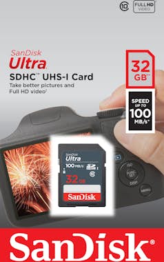 SanDisk SanDisk Ultra 32GB SDHC Mem Card 100MB/s memoria f