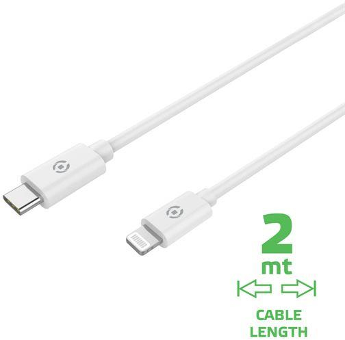 Celly Celly USBLIGHTC2MWH cable de conector Lightning 2