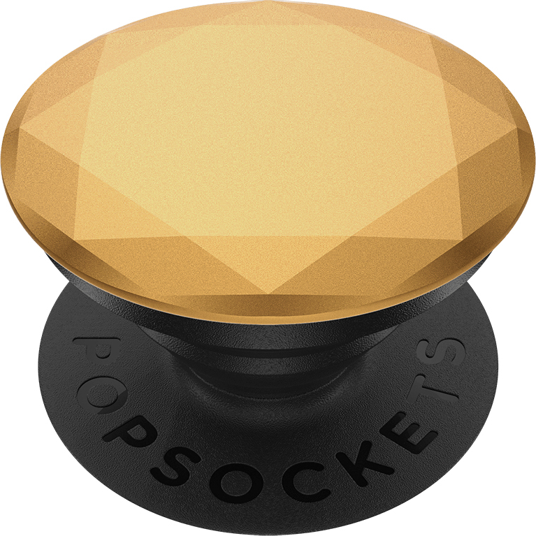 Popgrip Smartphone Soporte diseño diamante popsockets metallic diamond medallion gold y agarre para tabletas con un top intercambiable