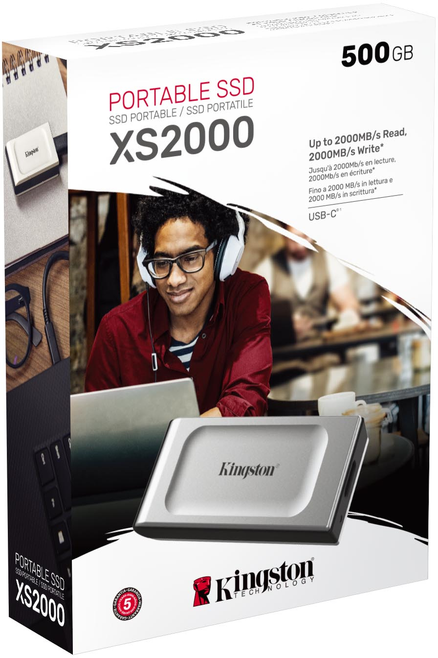 Kingston Kingston Technology XS2000 500 GB Negro, Plata