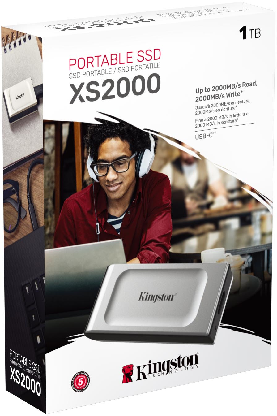 Kingston Kingston Technology XS2000 1000 GB Negro, Plata