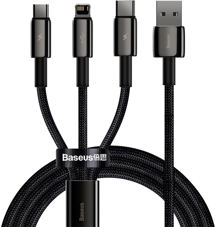 Baseus Baseus Tungsten Gold 3-in-1 cable USB 1,5 m USB 2.