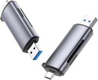 Ugreen Ugreen 50706 lector de tarjeta USB/Micro-USB Plata