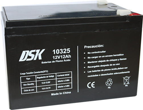 Dsk Batería De 12v ideal para alarmas juguetes vallas negro 10325 pila sealed lead