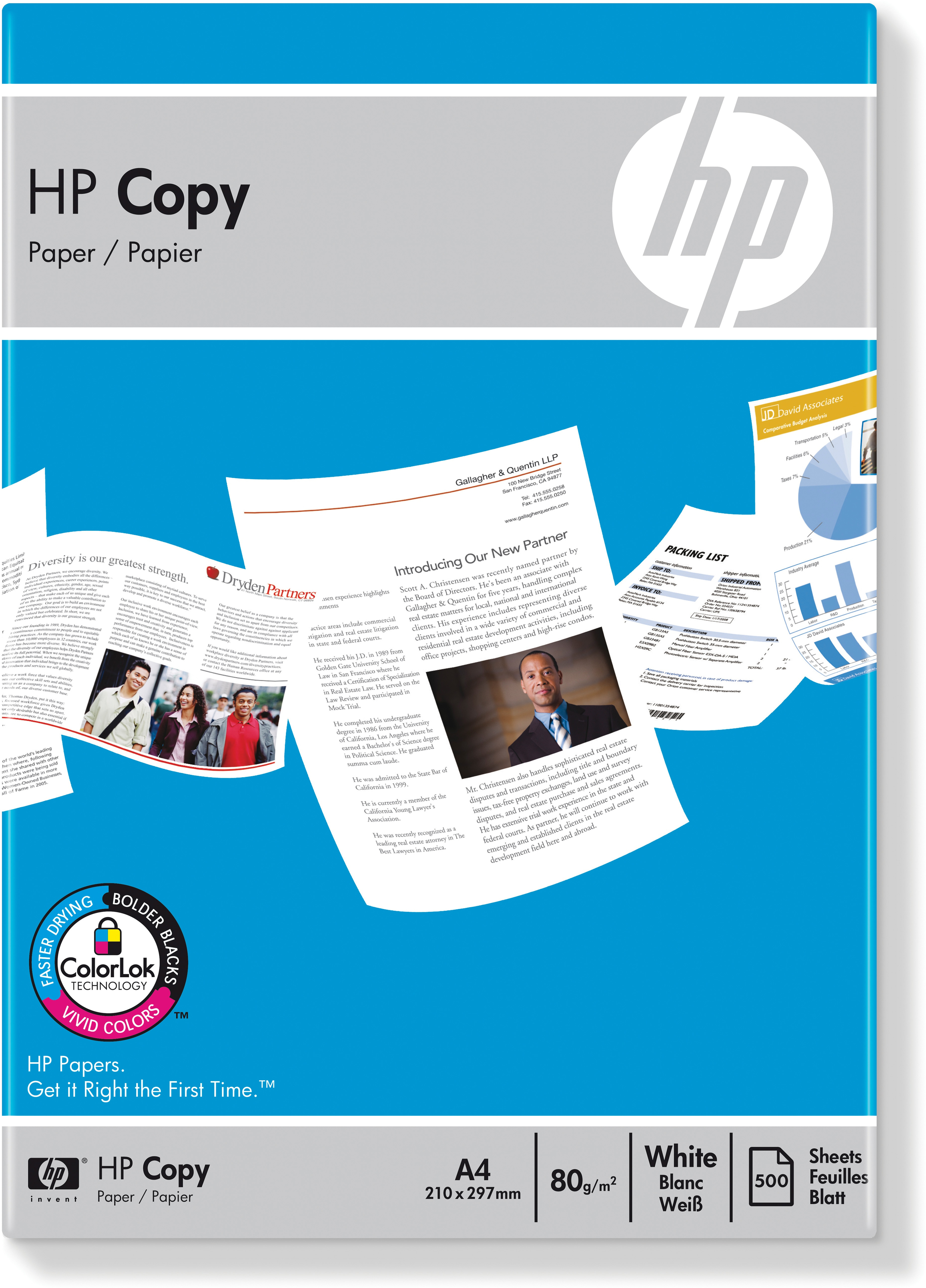 HP HP Papel de copia de 80 g/m² - 500 hojas/A4/210 x