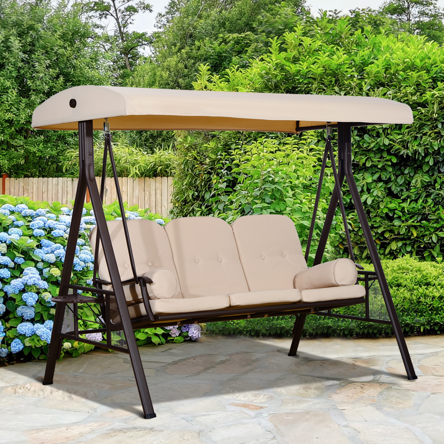 Comprar Outsunny Columpio Balanc n Jard n 3 Plazas con Techo