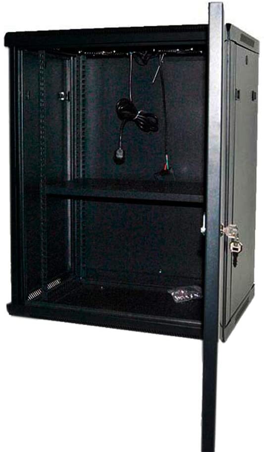 Armario Rack 15u 60x60 con termostato 2 ventiladores 1 bandeja powergreen rac15660hq 19
