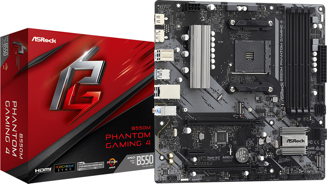 Asrock Asrock B550M Phantom Gaming 4 AMD B550 Zócalo AM4