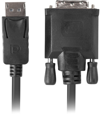 Lanberg Lanberg CA-DPDV-10CU-0018-BK adaptador de cable de