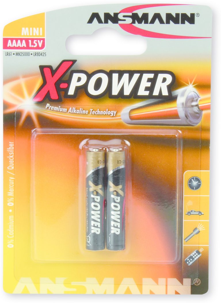 Ansmann X-Power AAAA, 1x 2 Batería de un solo uso